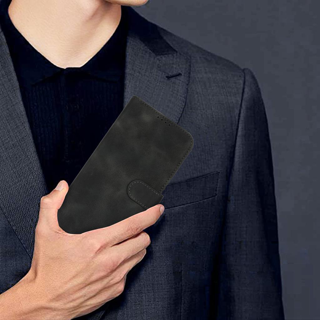 For Samsung Galaxy A15 5G Wallet Case Double Folded Edge Skin Touch PU Leather Flip Phone Cover