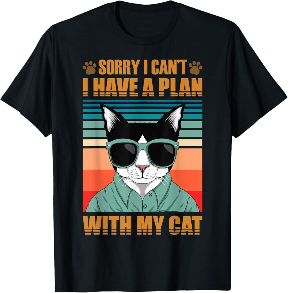 

Korean Style Versatile Fashion Retro Worlds Okayest Cat Dad Ever TShirt Sunglasses Cat Graphic Short Sleeve Tee for Unisex Women S