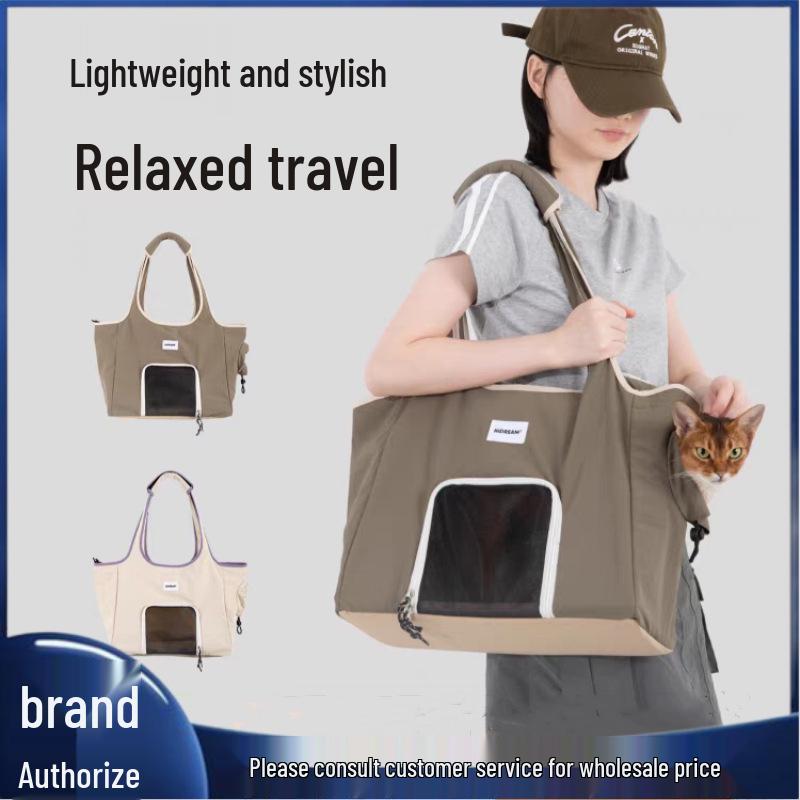HiDREAM Lightweight Pet Travel Shoulder Bag for Cats and Small Dogs