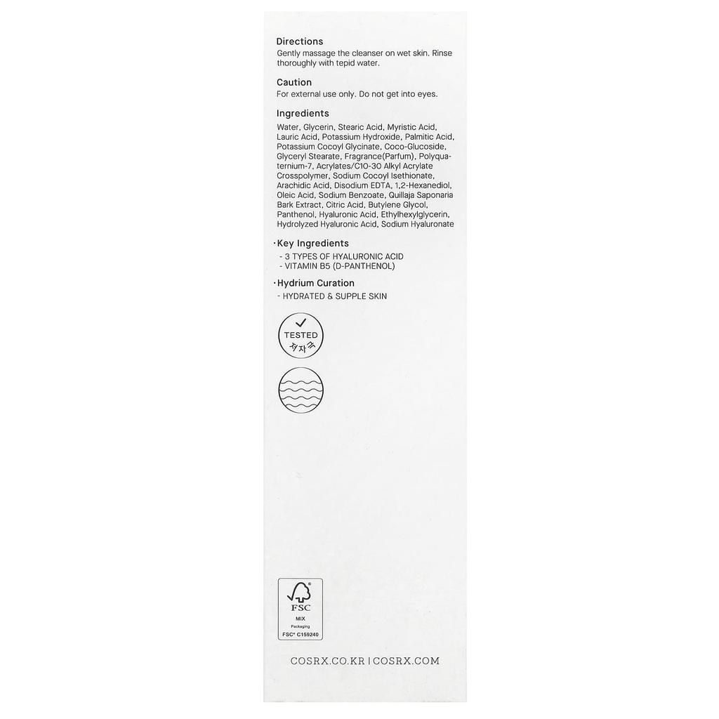 Hydrium Triple Hyaluronic Moisture Cleanser, 150Ml(5.07Fl Oz)