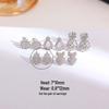 High-Grade Copper & Gold Plated Earrings: Diamond-Studded Apple, Pineapple, Crown, Pear Designs for Women
