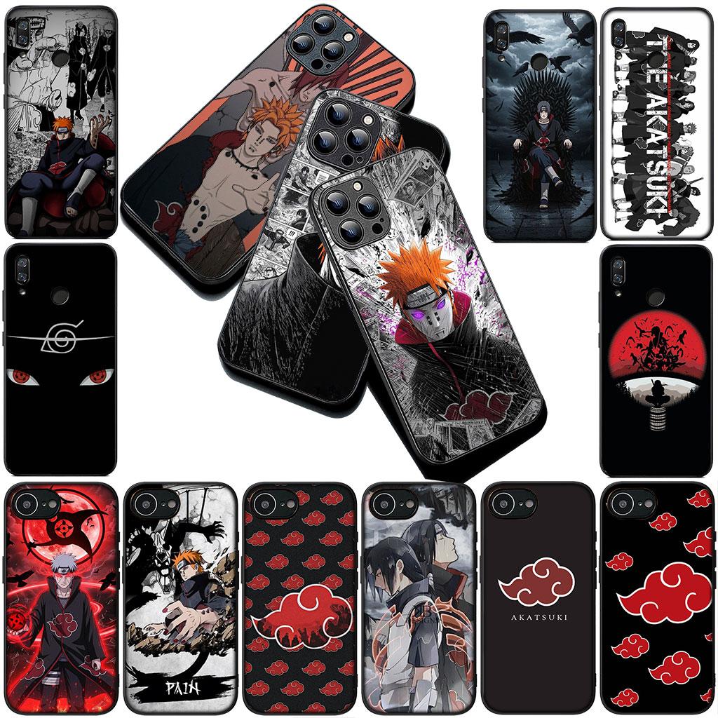 Phone Cover for Apple iPhone 16 14 15 Plus 11 Pro Max 16E ProMax + 16Plus 15+ 14+ Soft Case Pain Itachi Uchiha Narutos Akatsuki