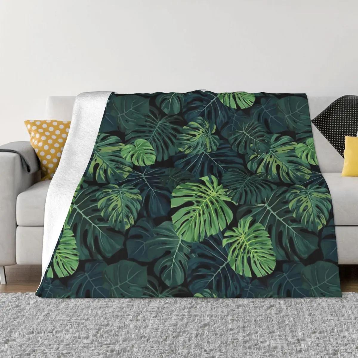 Exquisite Fashion Items Unisex Monstera Leaves Anime Blanket Throw Blanket Blankets And Throws Throw Blanket Throw Blanket Blankets For Beds
