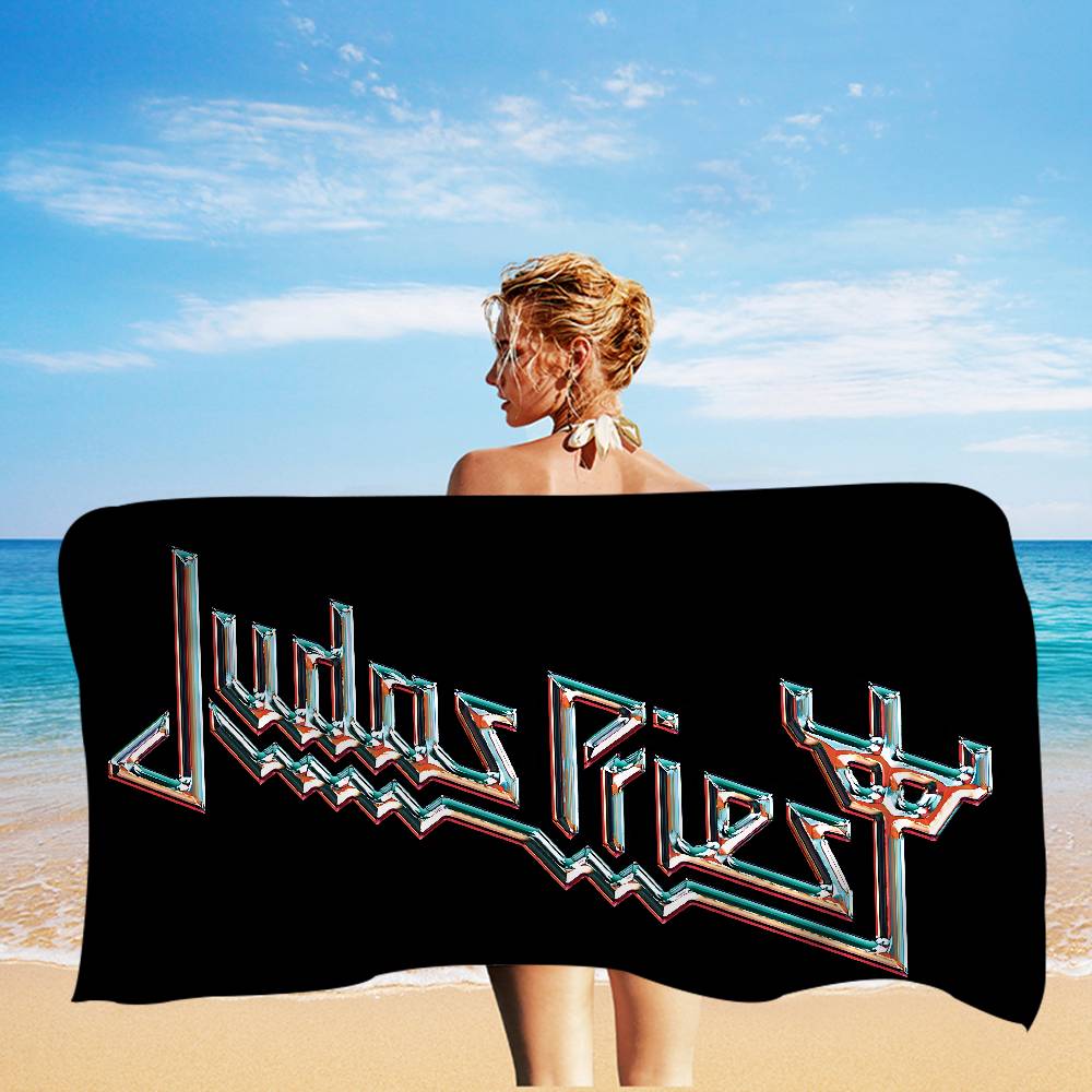 J-Judas P-Priest ROCK BAND Asciugamano da Bagno Microfibra Morbido Assorbente Traspirante Per Ragazza Bambini Decorativo Cartone Animato Asciugamano da Spiaggia