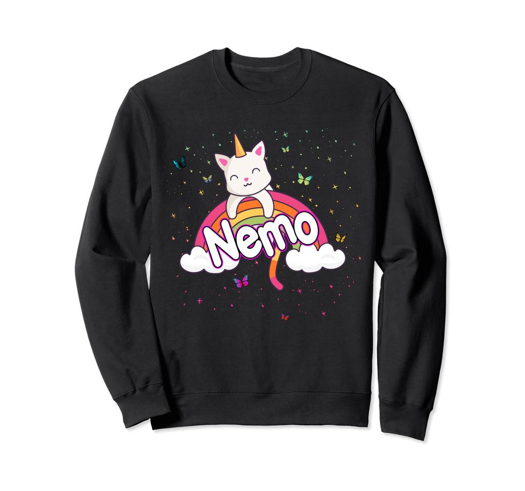 NEMO - Cute Boy Name with beautiful Caticorn Sweatshirt