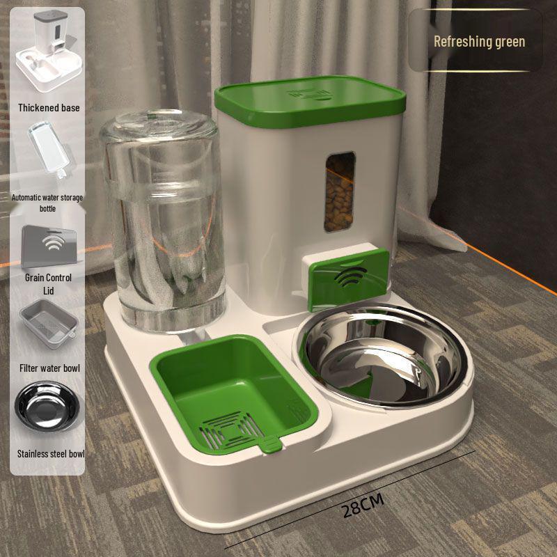 Pet Feeder Bowl & Water Fountain for Cats and Dogs