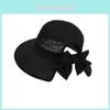 Summer Sun Hat For Women With Large Brim And Bow Tie For Outdoor Sun Protection