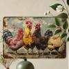 Vintage Rooster Metal Wall Art 12x8 Inch Farmhouse Decor Iron Tin Sign Retro Country Home Cafe Office Garage Gift