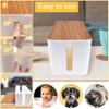 Cord Organizer Box to Hide Surge Protector on Desk or Floor Charger Socket Network Line Storage Bin