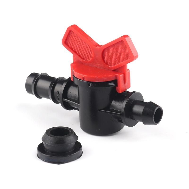 20pcs 16PE Pipe By-pass Valve Greenhouse Irrigation System Pipe Connector Pipe Switch Farm Watering Fittings Mini Ball Valve