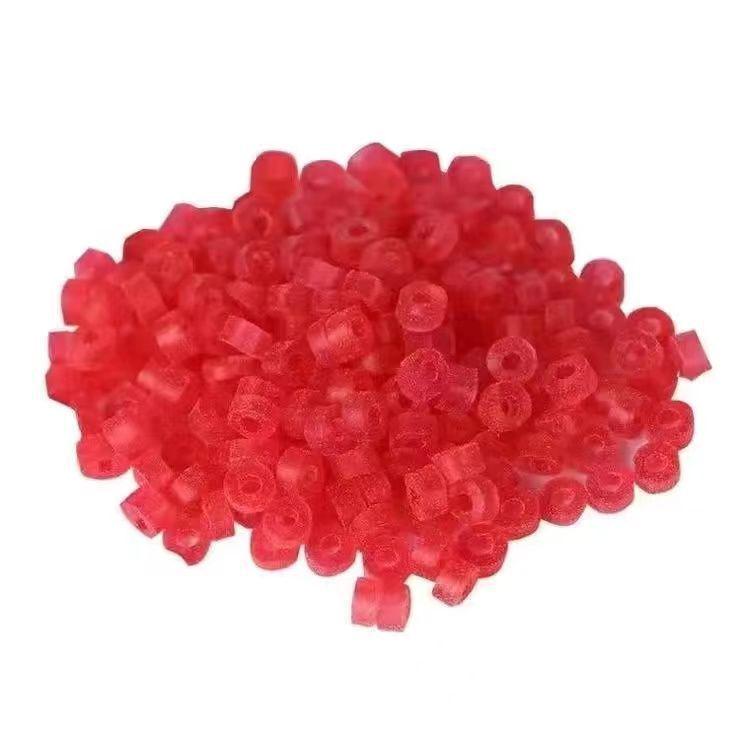 Red Worm Fishing Bait Bucket with Rubber Bands and Quick Clip Binder