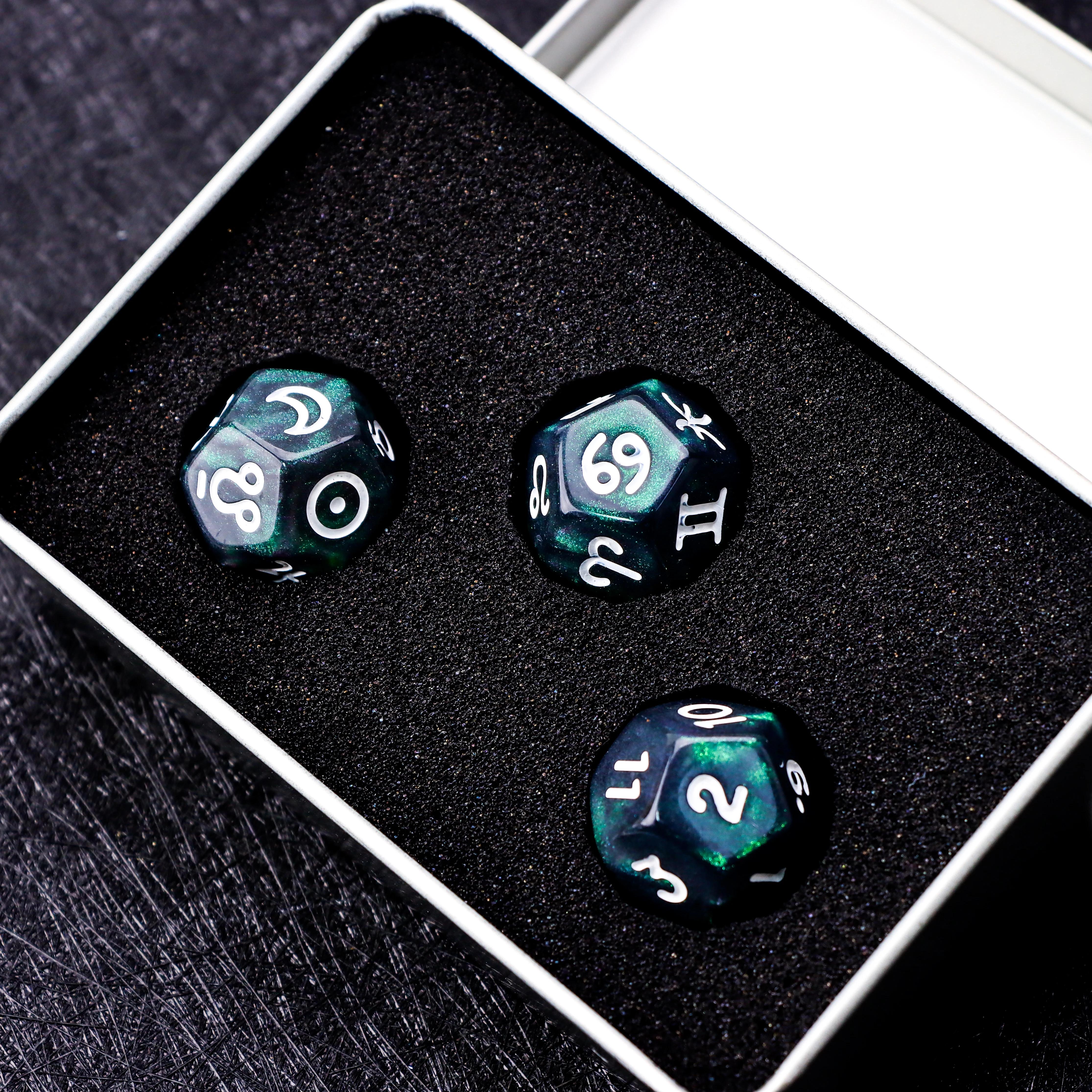 Кубики созвездий многогранник 12-гранные кубики 12 кубиков созвездий кубики галактики аксессуары для настольных игр цифровые кубики