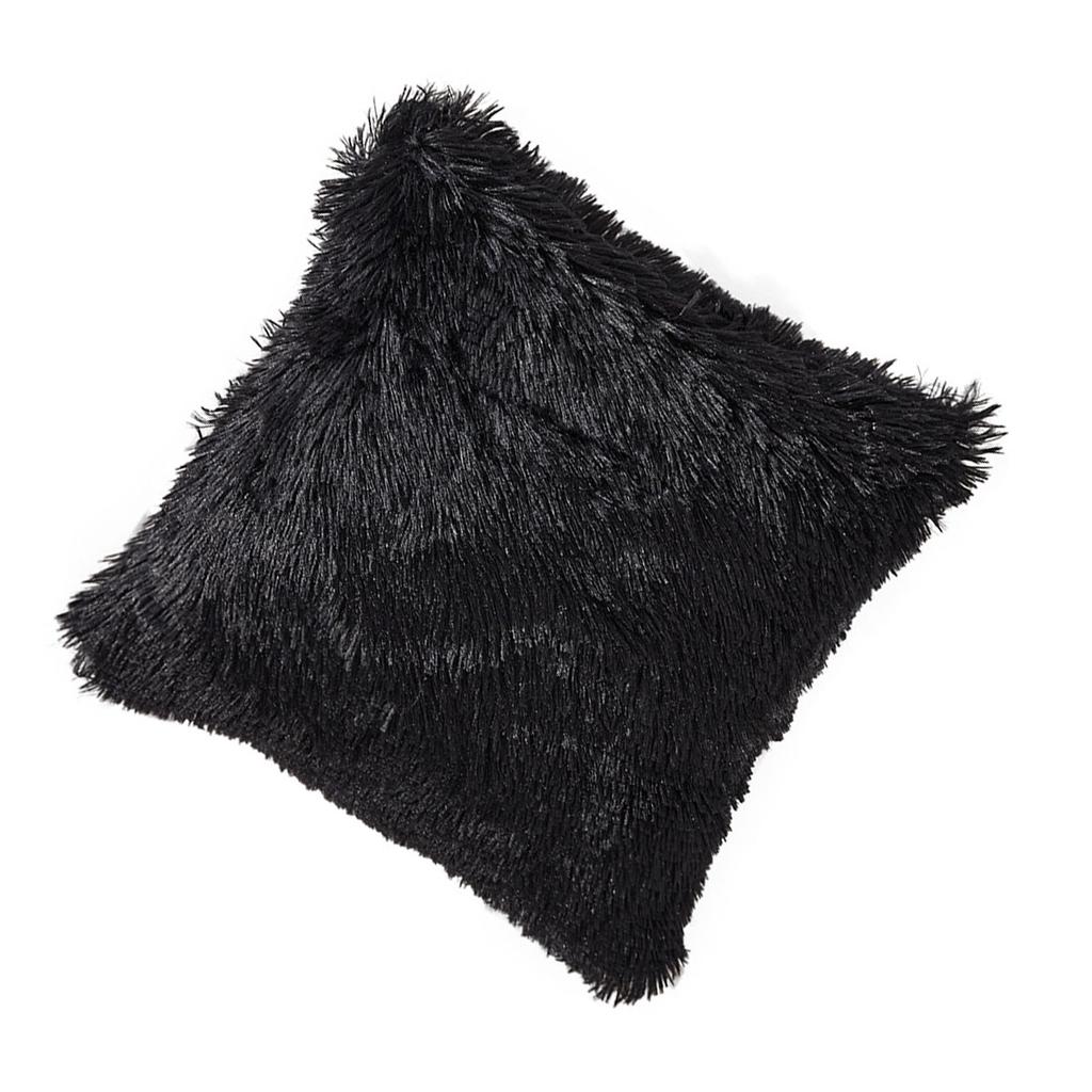 Double Sided Plush Throw Pillowcase Breathable Faux Furs Fabric Sqaure Cushion Cover Sofa Couch Bedding Accessories