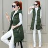Autunno Inverno Donna Lungo Parka Gilet Caldo Cappuccio Piumino Parka Donna Senza Maniche Gilet Giacca Outwear