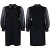 Spring and Autumn Women's Dress Plus Size Temperament Mesh Splicing Beading Loose Dresses