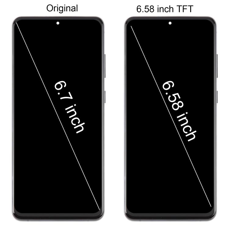 Dla Samsung Galaxy S20+ SM-G985F 6,58 cala Ekran TFT LCD Digitizer Pełny Zestaw z Ramką, Nie Obsługuje Identyfikacji Odciskiem Palca