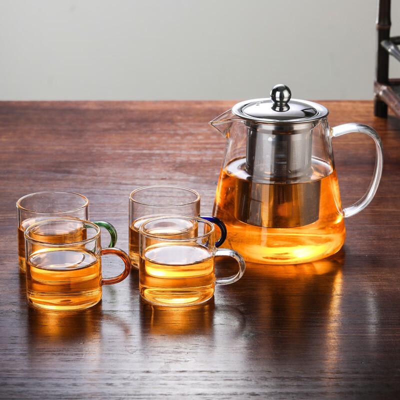 Heat-Resistant Glass Teapot with Stainless Steel Filter