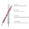 Bestselling Double-Ended Nail Art Pen Set: Dotting Pen & Rhinestone Brush with Dual-Use Needle and Bead Tip.