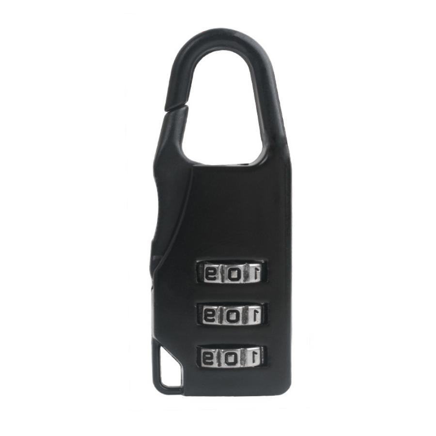 1 шт. Мини-кодовый замок, 3-значные кодовые замки, портативные замки для чемоданов, безопасные замки для спортивных рюкзаков 1pc чёрный