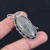 Natural Stingray Coral Gemstone Jewelry 925 Sterling Silver Pendant For Girls