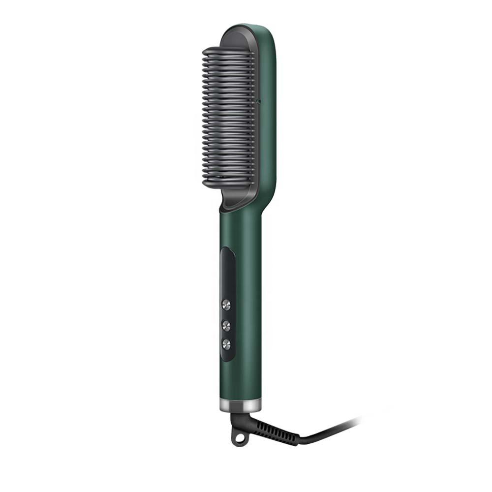 45W Ceramic LCD Display Straight Hair and Curly Hair Styles in One Step Electric Hair Straightener Brush Hairbrush Comb