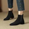 Fashion AIYUQI 2025 New Style Women's Chelsea Boots Genuine Leather Thick Heel Women Short Boots Large Size Pointed Toe Female Boots