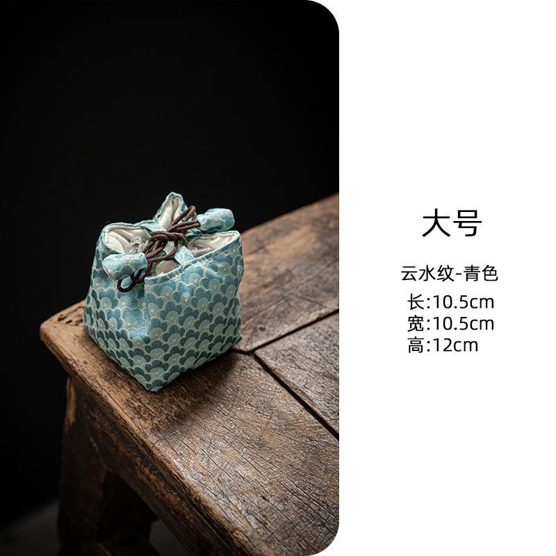 

High End Tea Set Portable Cloth Bag/thickened Drawstring Tea Can Tea Cup Storage Bag/gift Cloth Bag