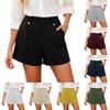 Damen High Waist Lässige Lockere Passform Gerade Bein Shorts mit Taschen Leichte Bequeme Sommer Unterteile