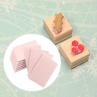 10 Pieces Rubber Carving Blocks Engraving Block Accessories Professional Carft Linoleum Stamp