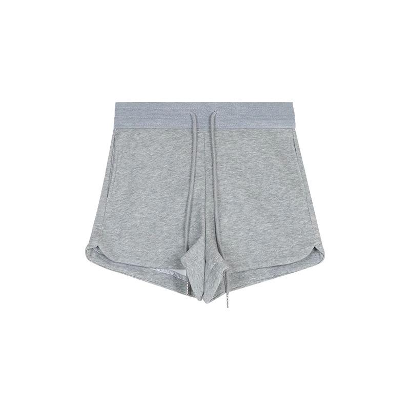 Women's High Waist Casual Summer Shorts - Gray, White, and Black Versatile Hot Pants