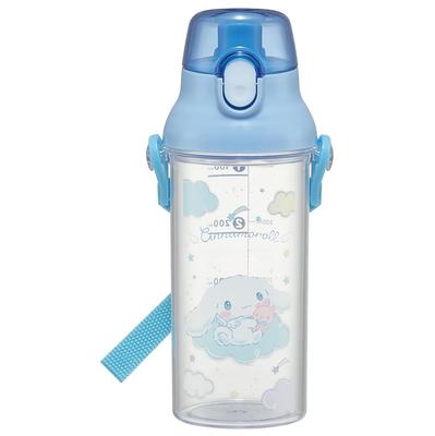 Skater Klarsicht-Kunststoff Wasser Sternen Sanrio mit Skalierung für Hydration Kinderflasche, 480ml, Cinnamoroll, Himmel, Design, Management, PSB5TRC-A