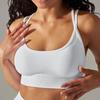 Seamless Knitted Breathable Yoga Clothing Cross Back Sports Bra Running Tight Fitness Clothing For Women