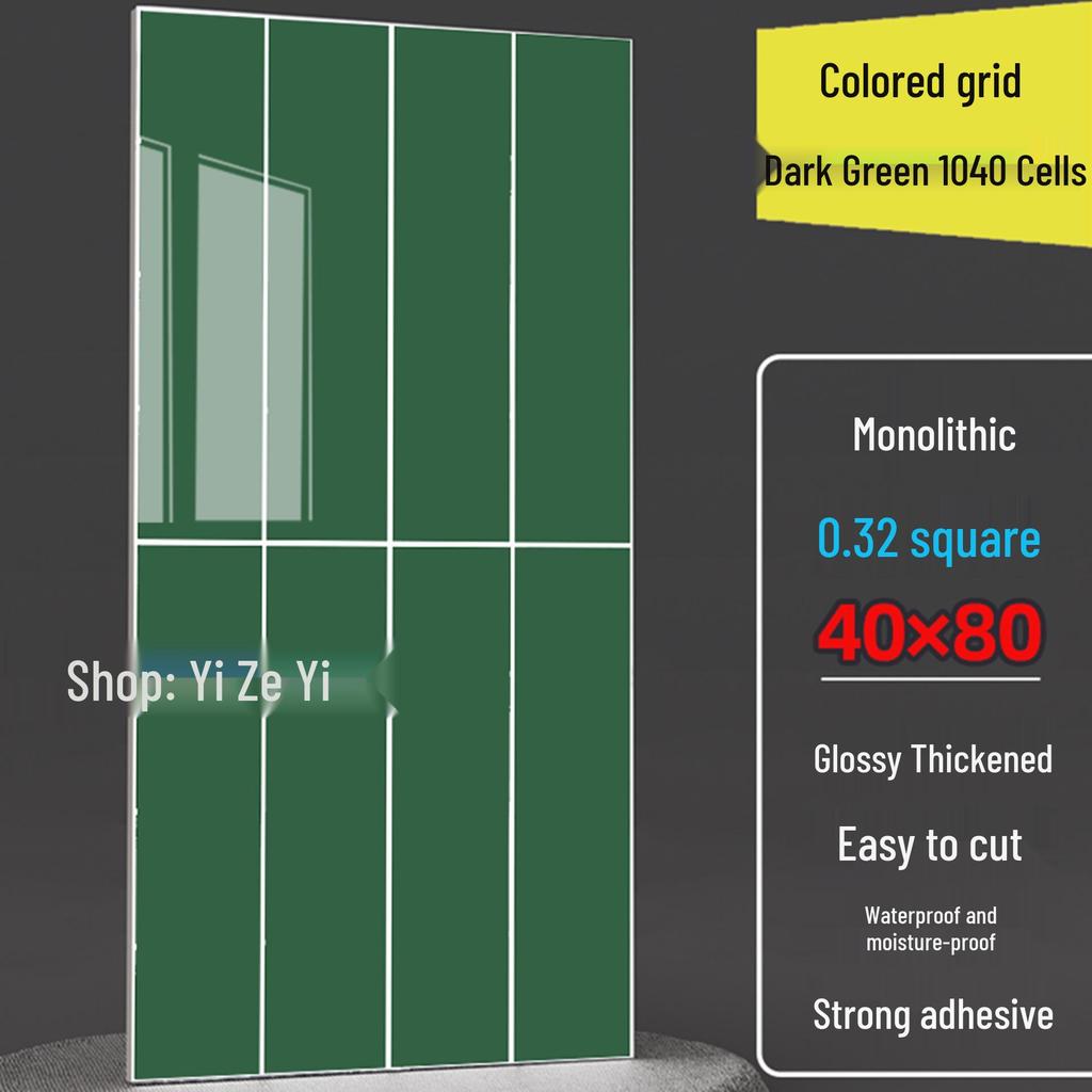 Imitation Tile Aluminum Composite PVC Self-Adhesive Kitchen Oil-Proof Wall Sticker and Wainscoting Panel.