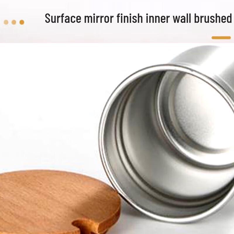 Beifu 304 Stainless Steel Condiment Set with Wooden Base