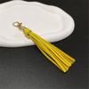 Handmade Tassels Keychain Bag Charm Stylish PU Leather Tassels Keychain Pendant With Metal Rings For Secure Attachment