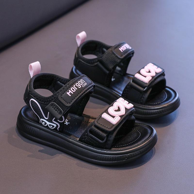 Neue Sommer-Sandalen für Mädchen - Modische Sport-Strandsandalen für Jugendliche mit offenen Zehen, weicher Sohle & Prinzessinnen-Stil
