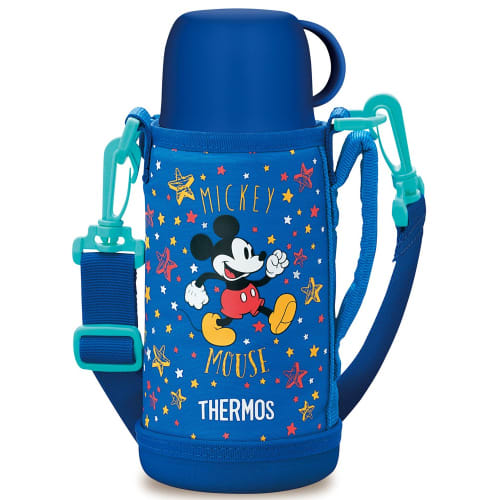 Thermos Vacuum Insulated 2-Way Bottle, Disney Mickey Mouse, 630ml/600ml, Blue Star FHO-600WFDS BLS