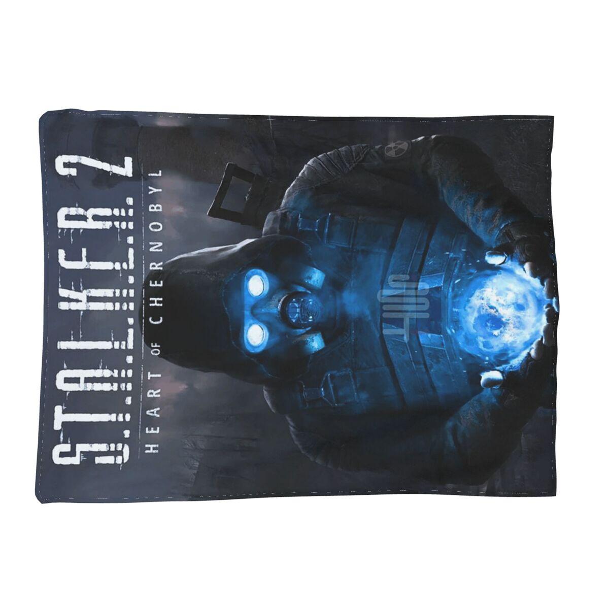 STALKER 2 Heart Of Chernobyl Blankets Soft Warm Flannel Throw Blanket Bedspread for Bed Living room Picnic Travel Home Sofa Size: 75*100cm, Weight: 230 GSM