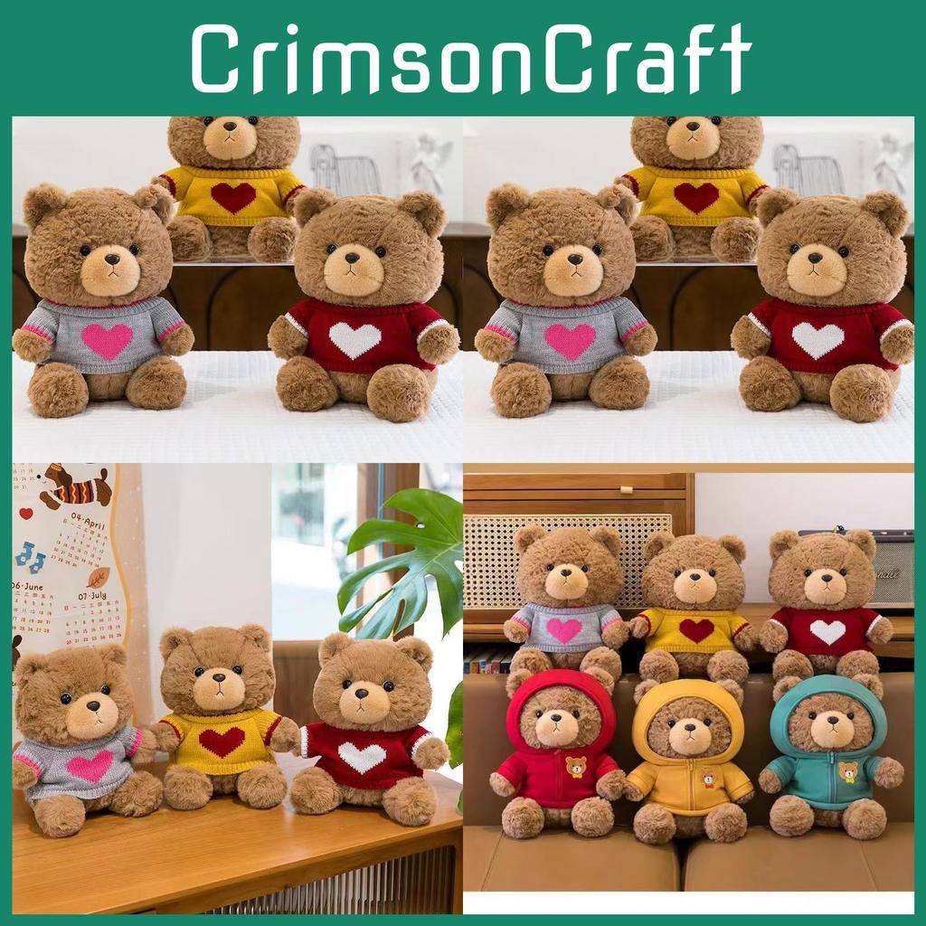 Plush Bear Teddy Toy Cartoon Soft Fill Doll Child Room Decoration Holiday Gift