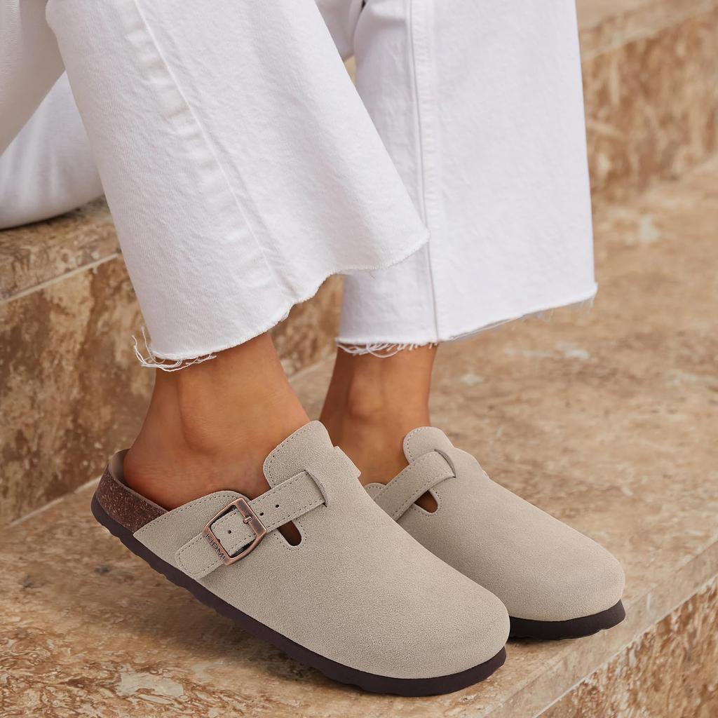 Fashion Shevalues Women's Classic Cork Clogs And Mules For Men Slip-on Footbed Beach Sandals Outdoor Street Wear Shoes With Arch Support