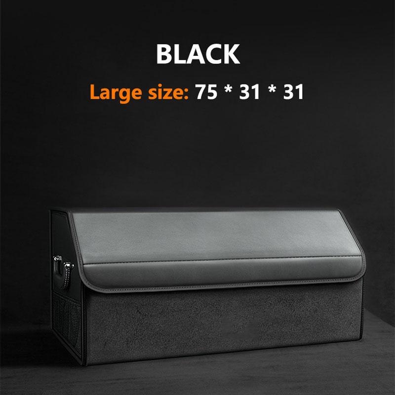 Car Suede Trunk Organizer Large Capacity Leather Foldable Storage Box Portable Multifunctional Tool Organizer Car Accessories