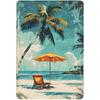 Strand-Thema Lustiges Blechschild Retro Metallschilder Wandplakette Aluminium Home Office Bar Shop Garten Dekoration 8×12 Zoll