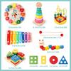 Montessori Baby Toys Kids 3D Wooden Puzzles Early Learning Baby Games Toys Educational Wooden Toys For Children Birthday Gifts