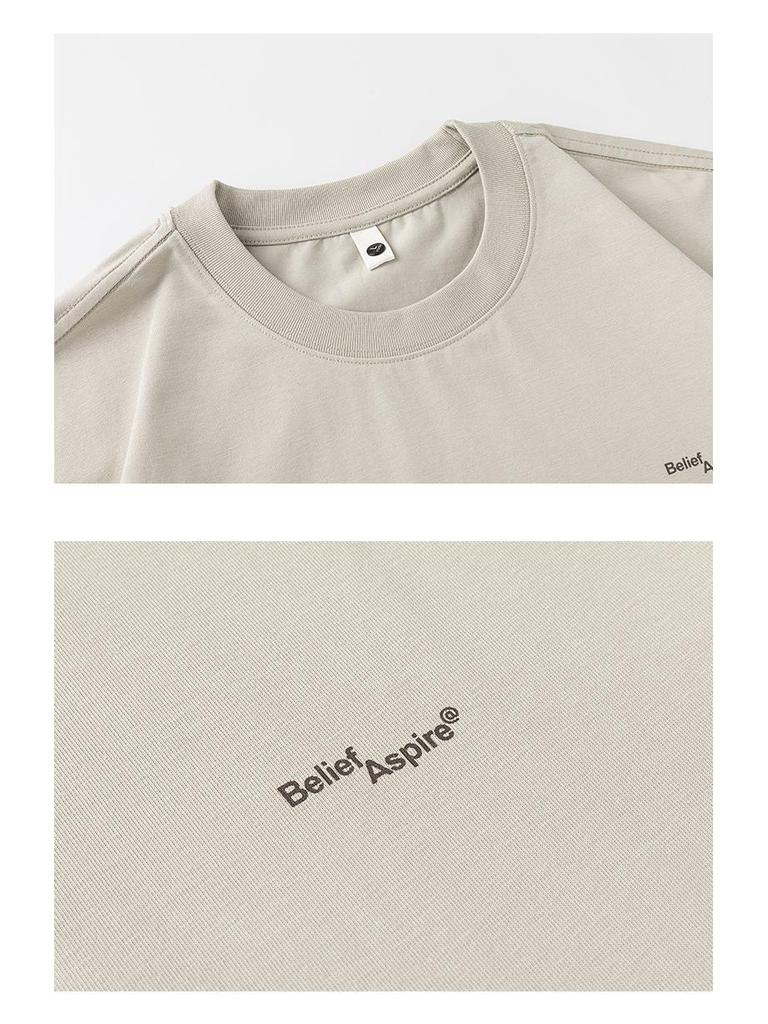Trendy Plain Color Cool Touch Round Neck Loose Japanese Style Men's T-Shirt - Summer 2026 Collection