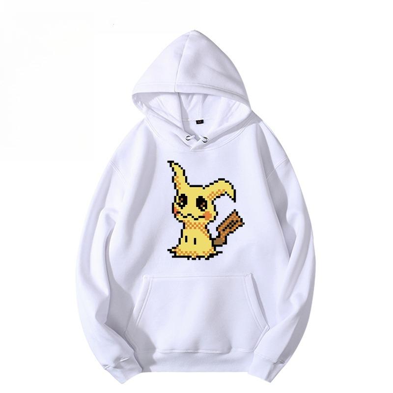 Pokémon Mimikyu Nostalgic Pixel Style Cotton Hoodie Men and Women Autumn and Winter New Harajuku Trend Loose Casual Sweater Top