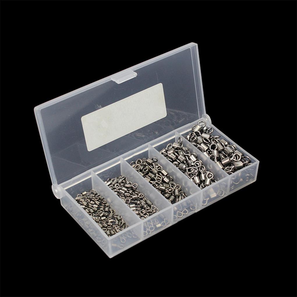 251pcs Connector Bearing Solid Connectors with Fishing Snap High Strength Ball Clips Rotating Swivel Locks Set