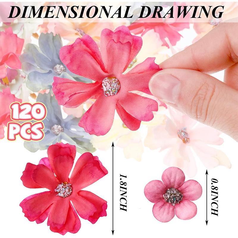 12/24/36 st Mini Konstgjord Silkesblomma Tusensköna Körsbärsblommor Blomsterdekoration DIY Krans Tillbehör Bröllop Hemdekoration