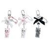 Elegant Cat Shaped Beaded Phone Chain Sturdy Phone Strap Ornament Portable Keychaifor Trendy Women Ladies Everyday Use