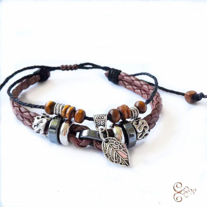 Fashion Casual Cowhide Fashion All-Match Cross Bracelet