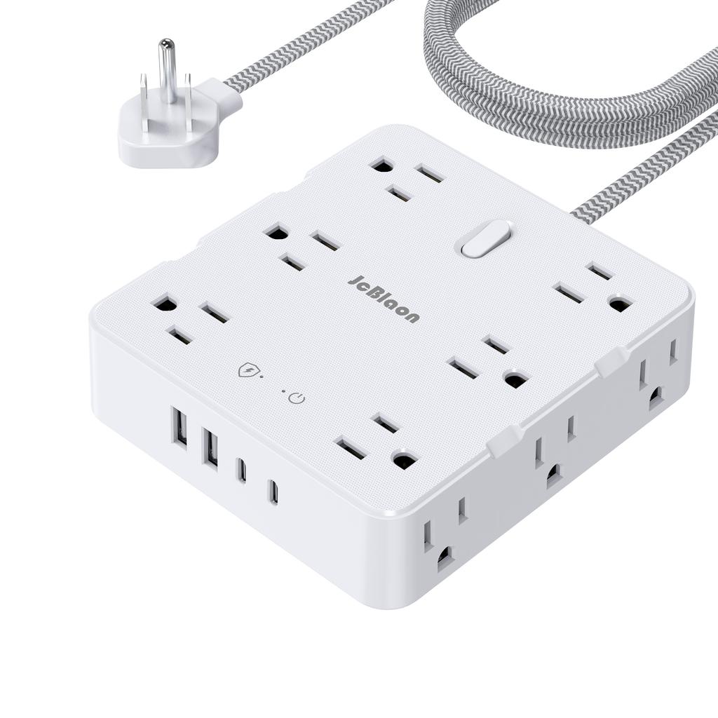 Americká zástrčka AC zásuvka Multitap Power Strip 5FT prodlužovací kabel Elektrická zásuvka Smart USB Office Home Network Filtr přepěťová ochrana